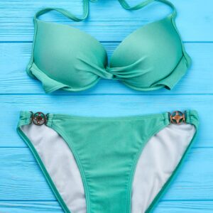 Colored woman swimsuit isolated
